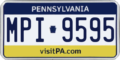 PA license plate MPI9595