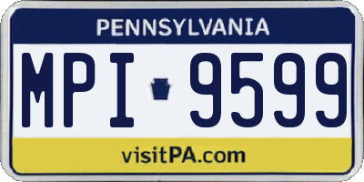 PA license plate MPI9599