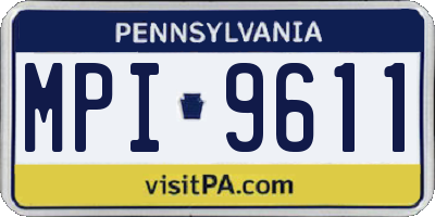 PA license plate MPI9611