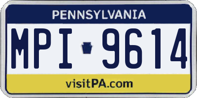PA license plate MPI9614