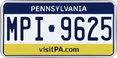 PA license plate MPI9625