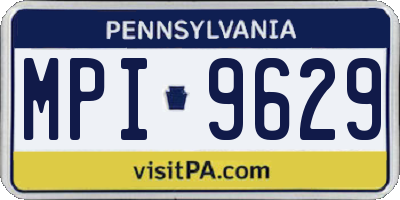 PA license plate MPI9629