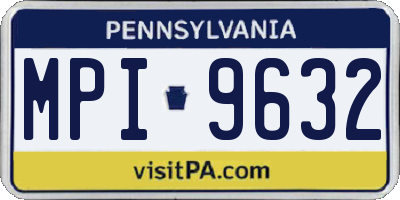 PA license plate MPI9632