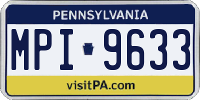 PA license plate MPI9633