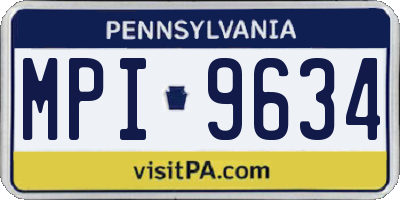 PA license plate MPI9634
