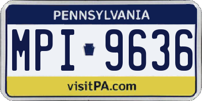 PA license plate MPI9636