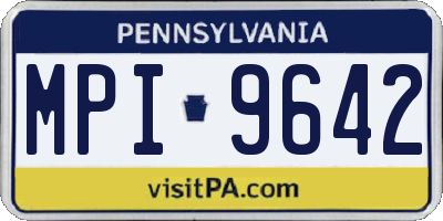 PA license plate MPI9642