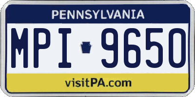 PA license plate MPI9650