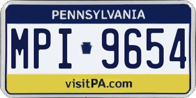 PA license plate MPI9654