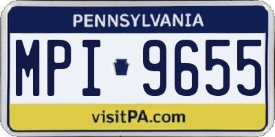 PA license plate MPI9655