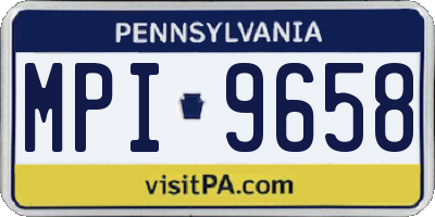 PA license plate MPI9658