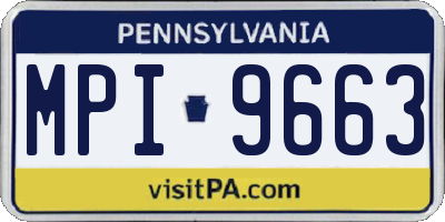 PA license plate MPI9663