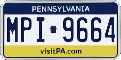 PA license plate MPI9664
