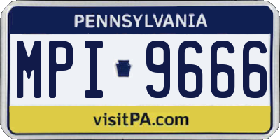 PA license plate MPI9666