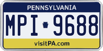 PA license plate MPI9688