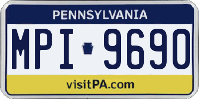PA license plate MPI9690