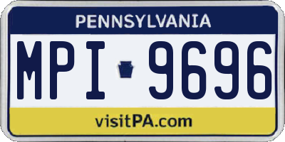 PA license plate MPI9696