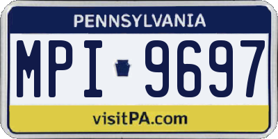 PA license plate MPI9697
