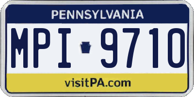 PA license plate MPI9710