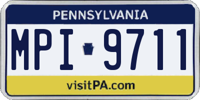 PA license plate MPI9711