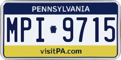 PA license plate MPI9715