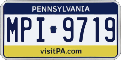 PA license plate MPI9719