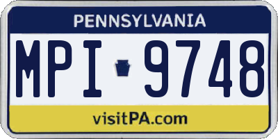 PA license plate MPI9748
