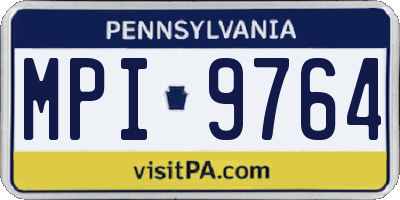 PA license plate MPI9764