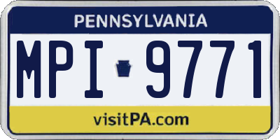 PA license plate MPI9771