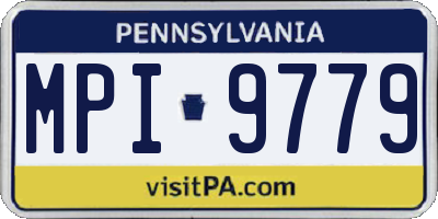 PA license plate MPI9779