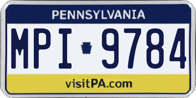 PA license plate MPI9784