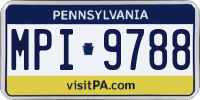 PA license plate MPI9788
