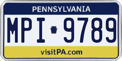 PA license plate MPI9789