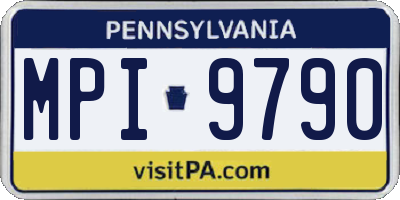 PA license plate MPI9790