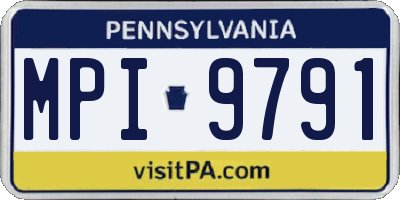 PA license plate MPI9791