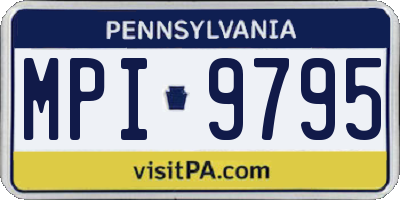 PA license plate MPI9795
