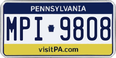 PA license plate MPI9808