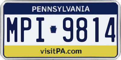 PA license plate MPI9814