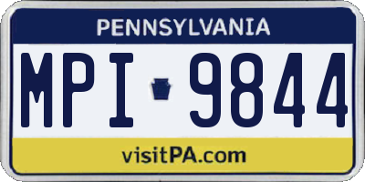 PA license plate MPI9844
