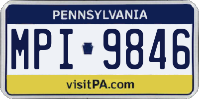PA license plate MPI9846