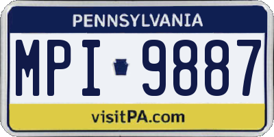 PA license plate MPI9887