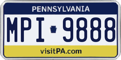 PA license plate MPI9888