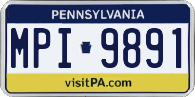 PA license plate MPI9891