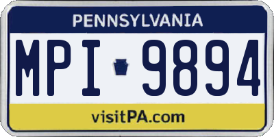 PA license plate MPI9894