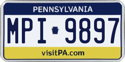 PA license plate MPI9897