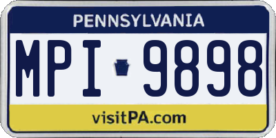 PA license plate MPI9898