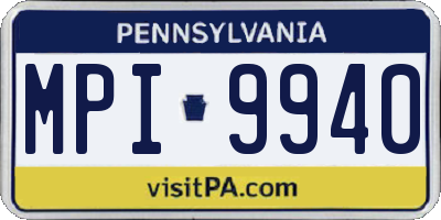PA license plate MPI9940