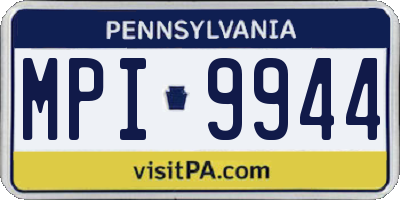 PA license plate MPI9944
