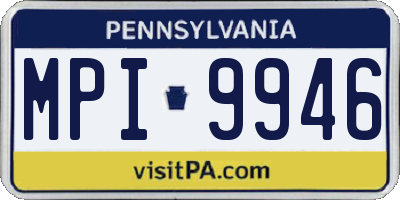 PA license plate MPI9946