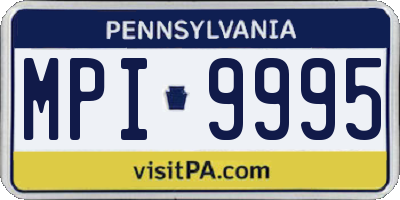 PA license plate MPI9995